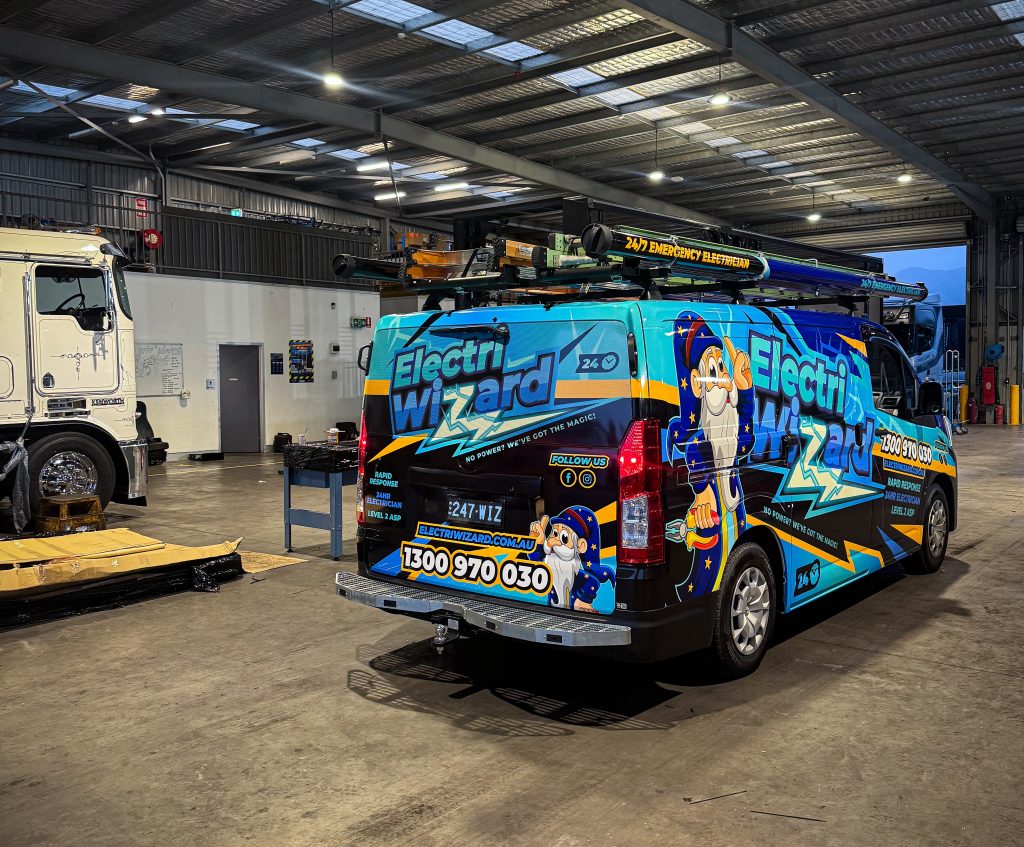 Custom Wrapped Van - ElectriWizard